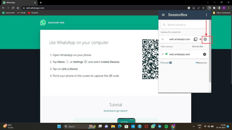 how to add another whatsapp account on laptop